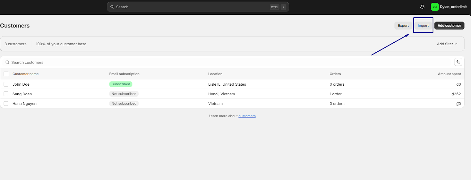 Import Existing Customers Using Customer CSV Shopify